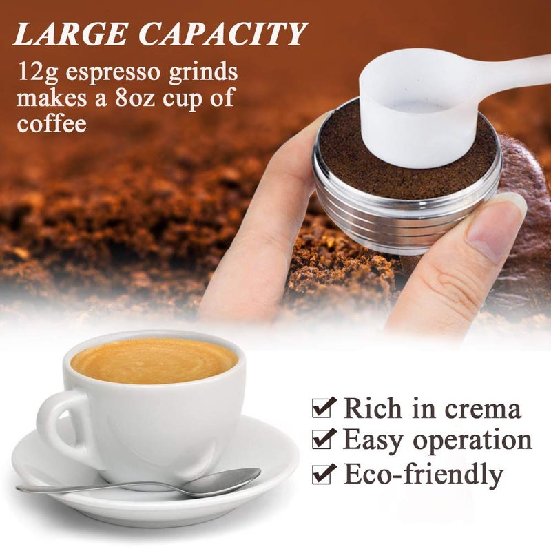 CAPMESSO Stainless Steel Reusable Coffee Capsules, Metal Refillable Coffee Pod Compatible with Nespresso Vertuoline GCA1/ENV135/ENV150/BNV420,Not Work with Vertuoline NEXT & POP(8OZ-Coffee Cup) - Image 3